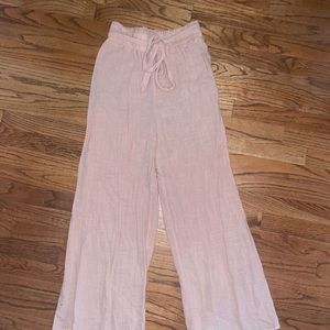 Light pink linen pants